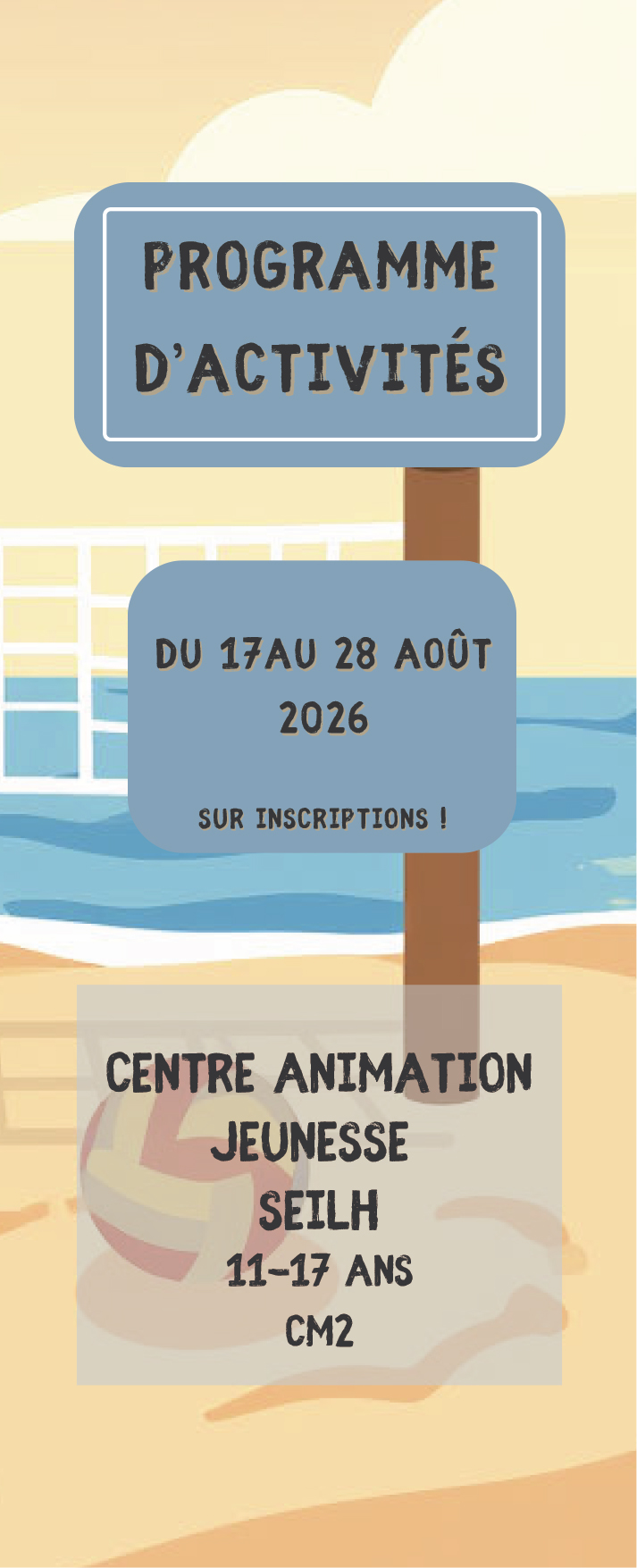 Vacances aout 2026