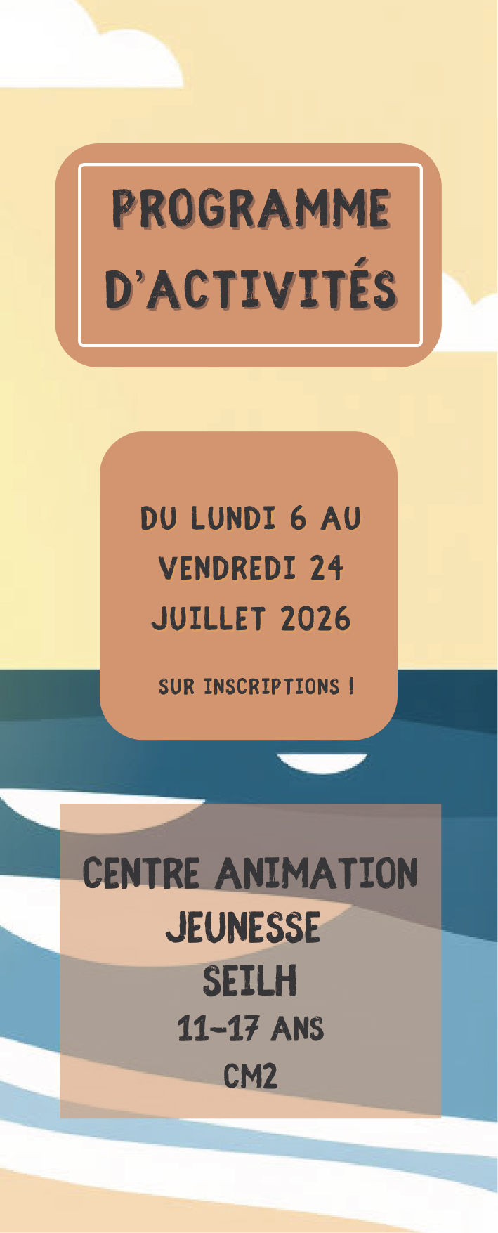 Vacances juillet 2026
